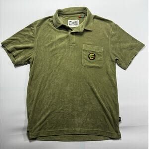 Howler Bros. Men's Green Plusherman Terry Polo Shirt - Size S*